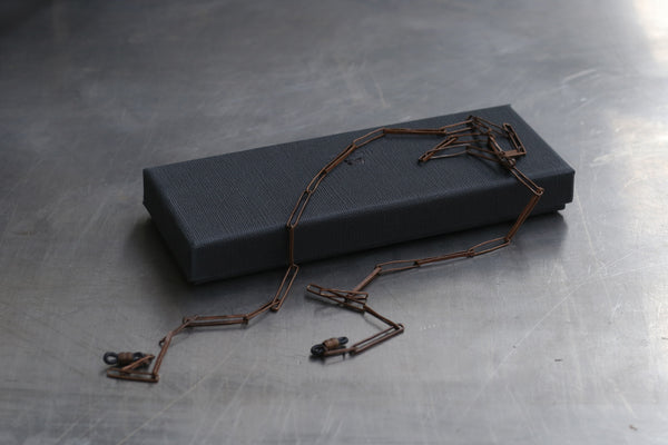 Rigards Hand-hammered copper and silver eyeglass chain AT003 Collection RG-AT003-ANTONG Dark copper